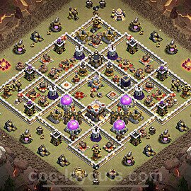 Die Anti 3 Sterne Clan War Base RH11 + Link, Hybrid 2023 - COC Rathaus Level 11 Kriegsbase (CK / CW) - #69