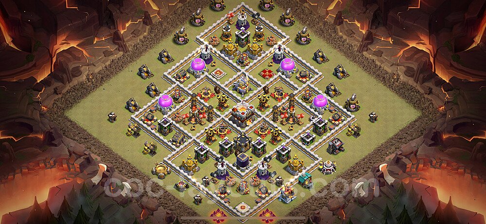 TH11 Anti 3 Stars CWL War Base Plan with Link, Anti Everything, Copy Town Hall 11 Design 2024, #124