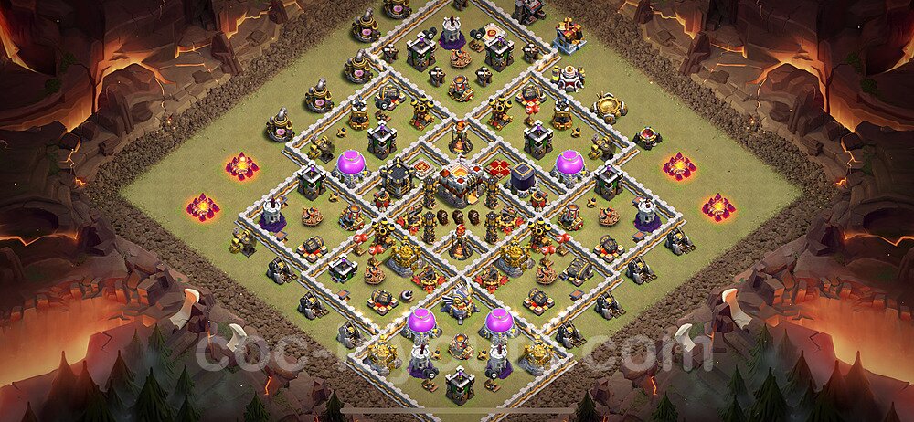 TH11 Anti 2 Stars CWL War Base Plan with Link, Anti Everything, Copy Town Hall 11 Design 2024, #125