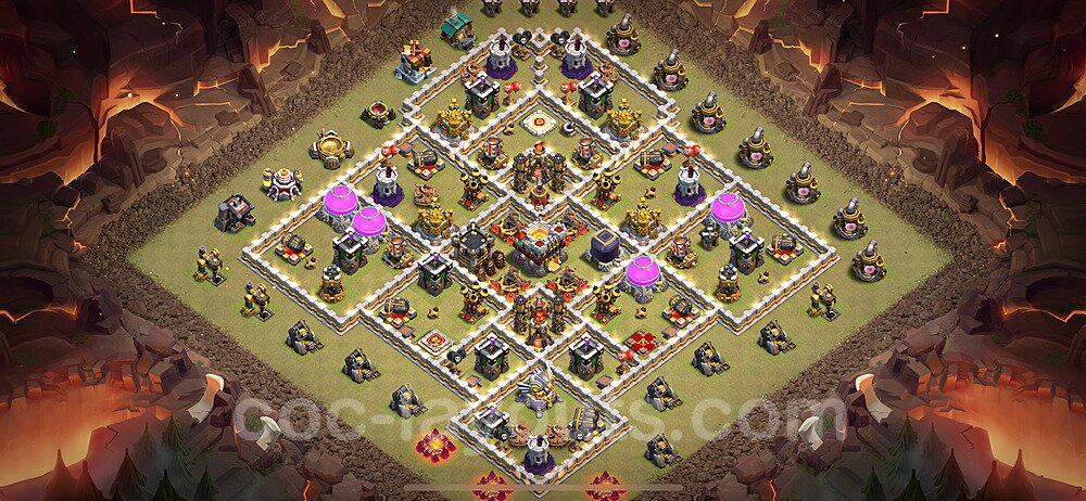 Die Anti 3 Sterne Clan War Base RH11 + Link, Anti Alles 2024 - COC Rathaus Level 11 Kriegsbase (CK / CW) - #136