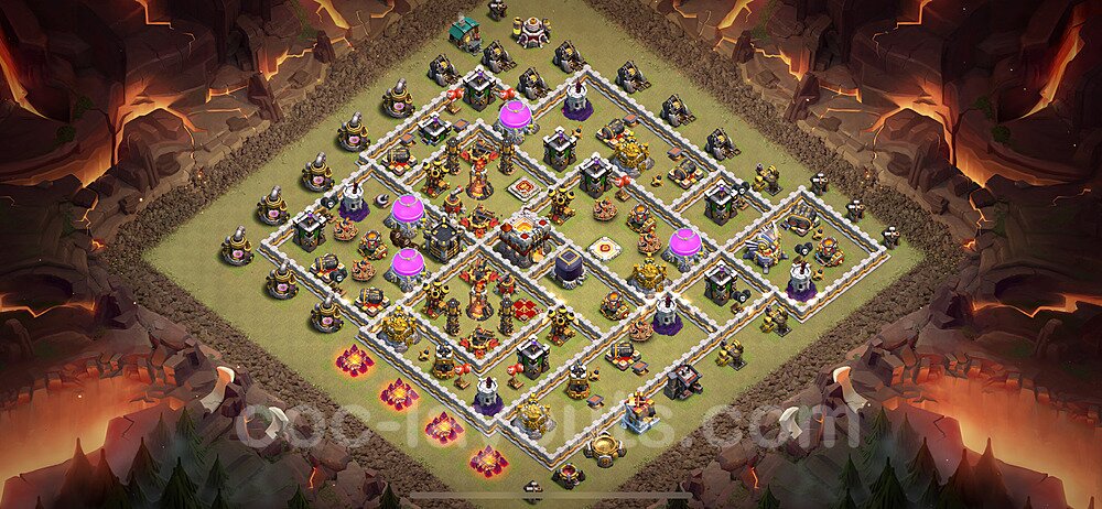 Die Anti 2 Sterne Clan War Base RH11 + Link, Hybrid 2024 - COC Rathaus Level 11 Kriegsbase (CK / CW) - #137