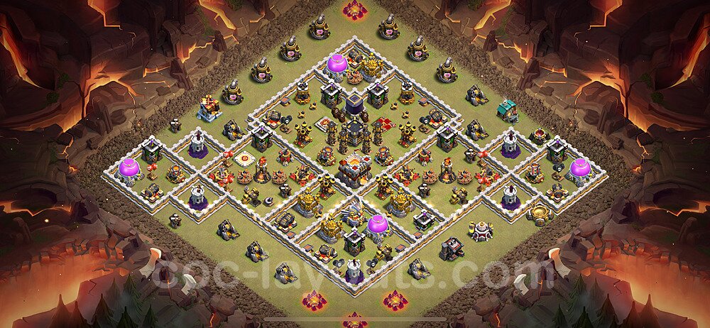 Municipio livello 11 Base di Guerra + Link, Anti Air / Electro Dragon, Ibrido - Miglior Disposizione Villaggio COC 2024 TH11 - #138