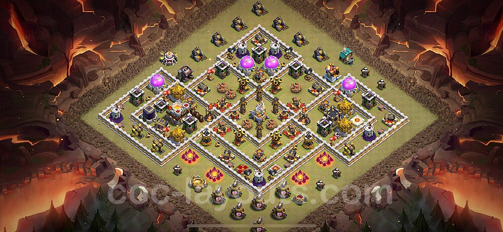 Die Maximal Clan War Base RH11 + Link, Anti Alles 2024 - COC Rathaus Level 11 Kriegsbase (CK / CW) - #139