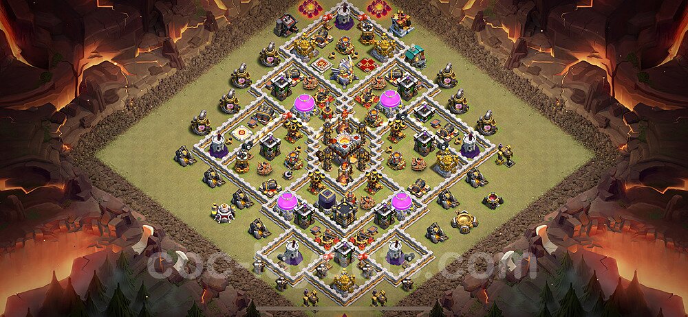 Die Anti 2 Sterne Clan War Base RH11 + Link, Anti Alles 2024 - COC Rathaus Level 11 Kriegsbase (CK / CW) - #146