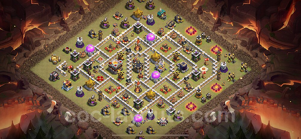 Die Clan War Base RH11 + Link, Anti Air / Electro Dragon 2024 - COC Rathaus Level 11 Kriegsbase (CK / CW) - #147