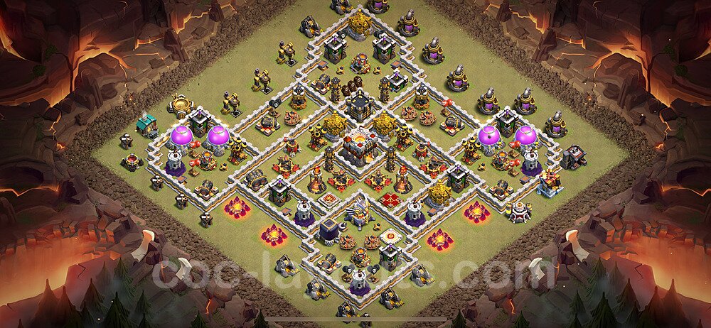 TH11 Max Levels CWL War Base Plan with Link, Hybrid, Copy Town Hall 11 Design 2024, #152