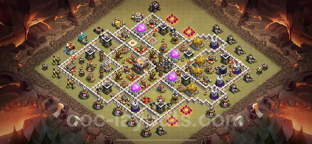 Die Maximal Clan War Base RH11 + Link, Anti Alles 2024 - COC Rathaus Level 11 Kriegsbase (CK / CW) - #154