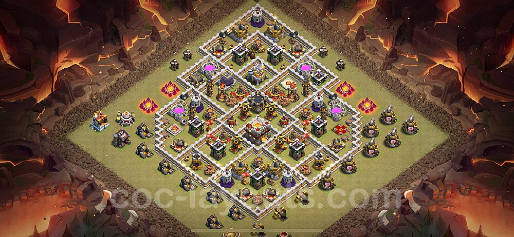 Die Maximal Clan War Base RH11 + Link, Anti Alles 2024 - COC Rathaus Level 11 Kriegsbase (CK / CW) - #167