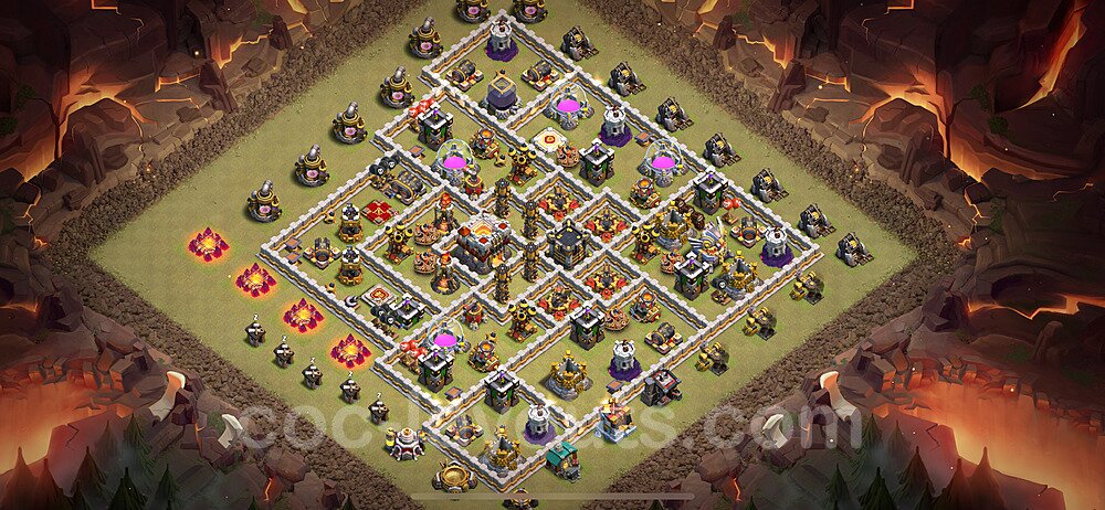 Die Maximal Clan War Base RH11 + Link, Anti Alles 2024 - COC Rathaus Level 11 Kriegsbase (CK / CW) - #170