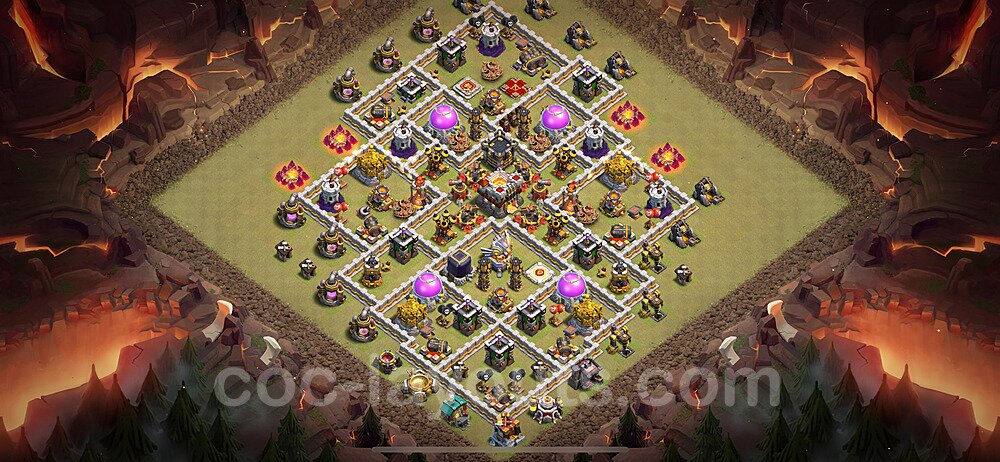 TH11 Anti 2 Stars CWL War Base Plan with Link, Anti Air / Electro Dragon, Copy Town Hall 11 Design 2024, #171