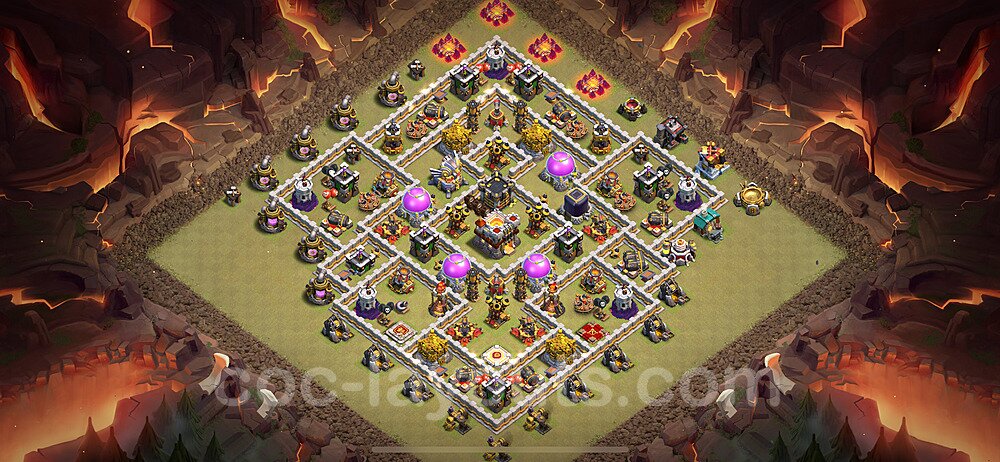 TH11 Anti 2 Stars CWL War Base Plan with Link, Anti Everything, Copy Town Hall 11 Design 2024, #180