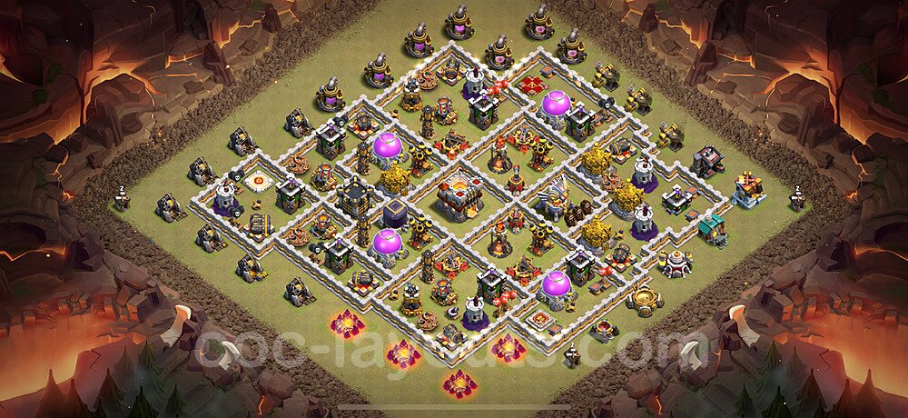 TH11 War Base Plan with Link, Anti Air / Electro Dragon, Hybrid, Copy Town Hall 11 CWL Design 2024, #189