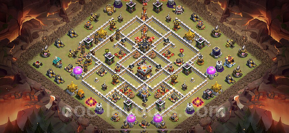 Die Anti 3 Sterne Clan War Base RH11 + Link 2025 - COC Rathaus Level 11 Kriegsbase (CK / CW) - #191