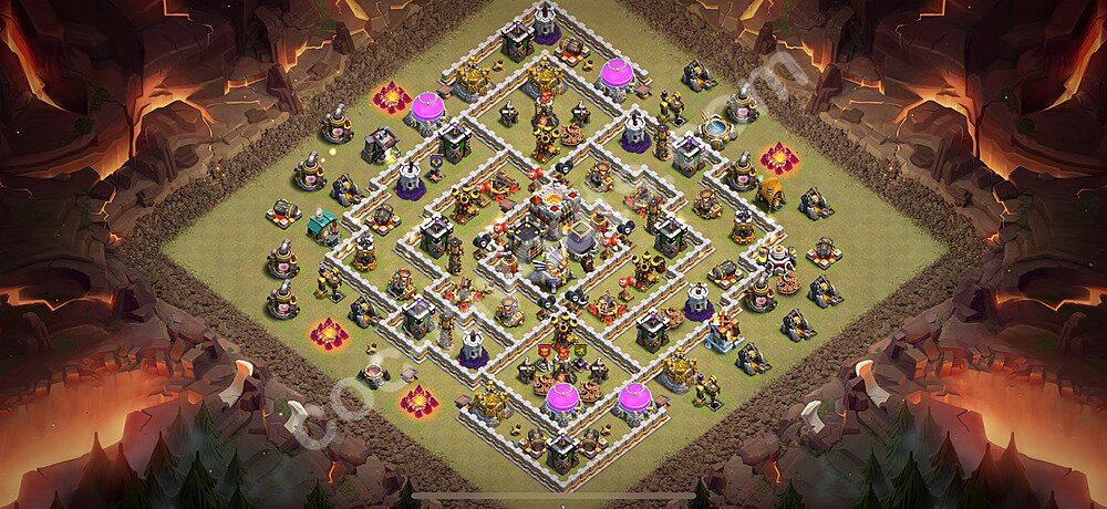 TH11 War Base Plan with Link, Anti Everything, Hybrid, Copy Town Hall 11 CWL Design 2026, #194
