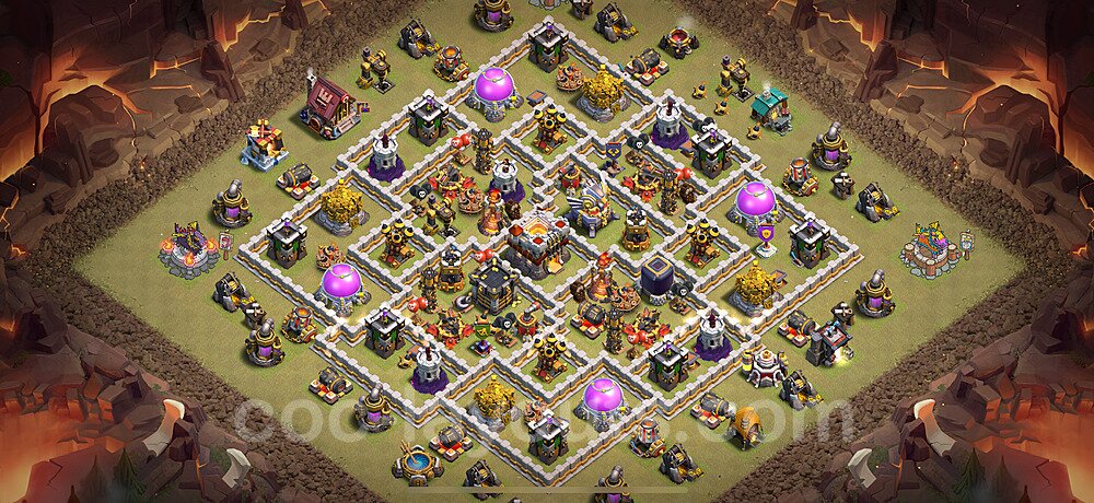 Die Clan War Base RH11 + Link, Anti Air / Electro Dragon 2025 - COC Rathaus Level 11 Kriegsbase (CK / CW) - #197