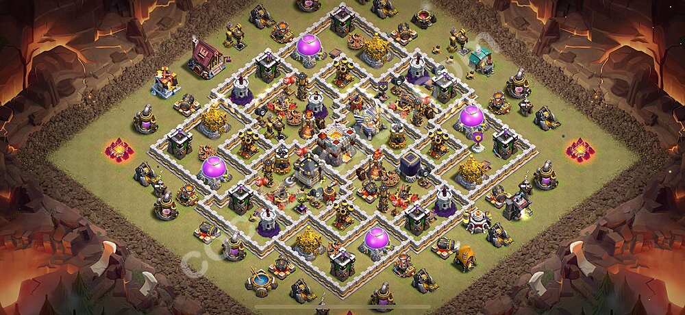 TH11 War Base Plan with Link, Anti Air / Electro Dragon, Copy Town Hall 11 CWL Design 2025, #197