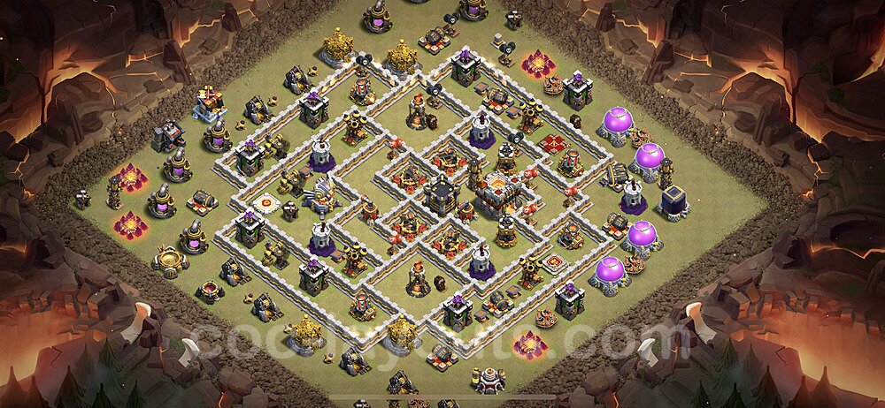TH11 Max Levels CWL War Base Plan with Link, Anti 3 Stars, Copy Town Hall 11 Design 2023, #90