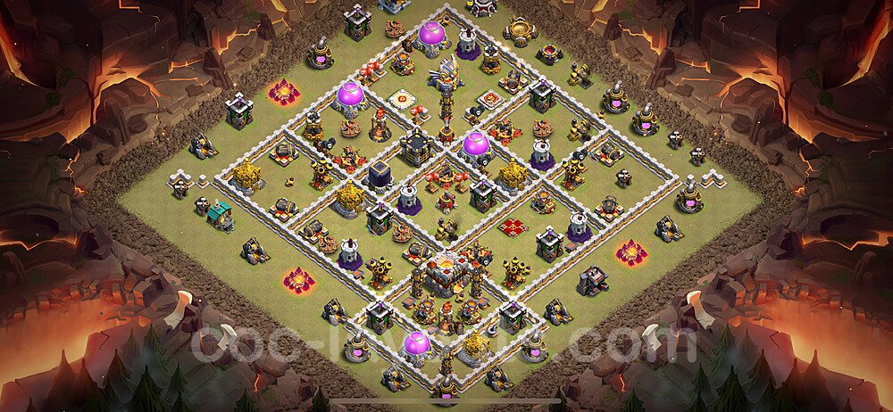 TH11 Max Levels CWL War Base Plan with Link, Hybrid, Copy Town Hall 11 Design 2023, #97