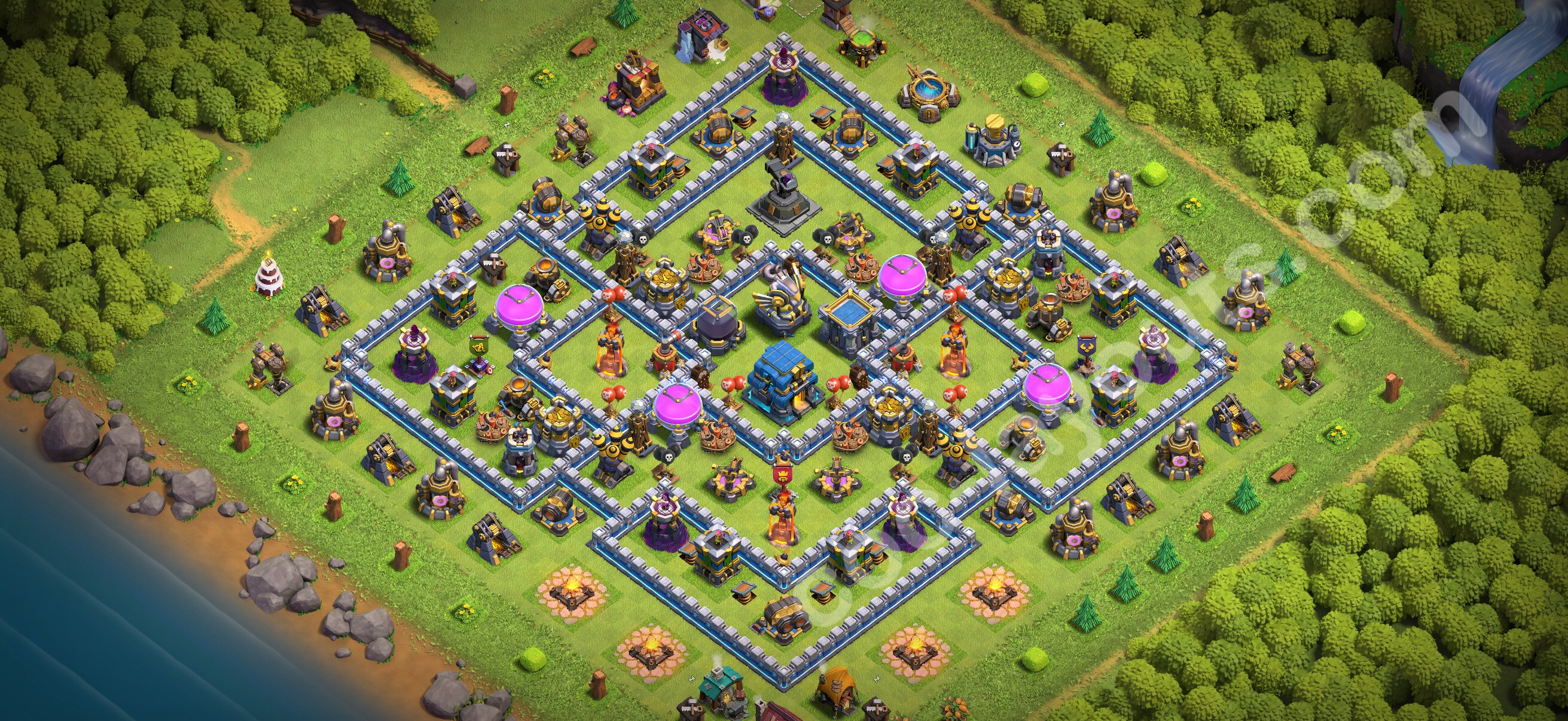 TH12 Hybrid Base #210 – TH12 layout preview