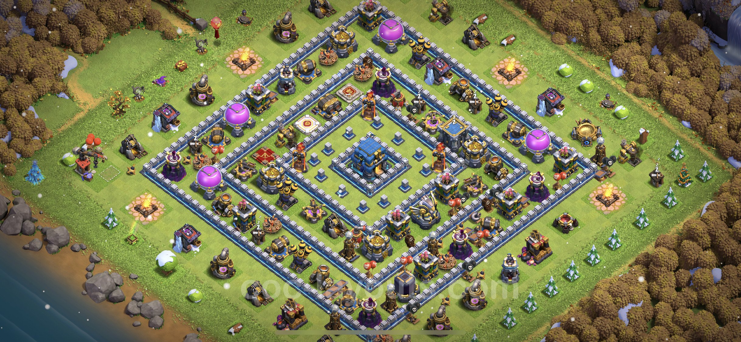 Best unbeatable Base TH18 with Link, Legend League   Town Hall ...