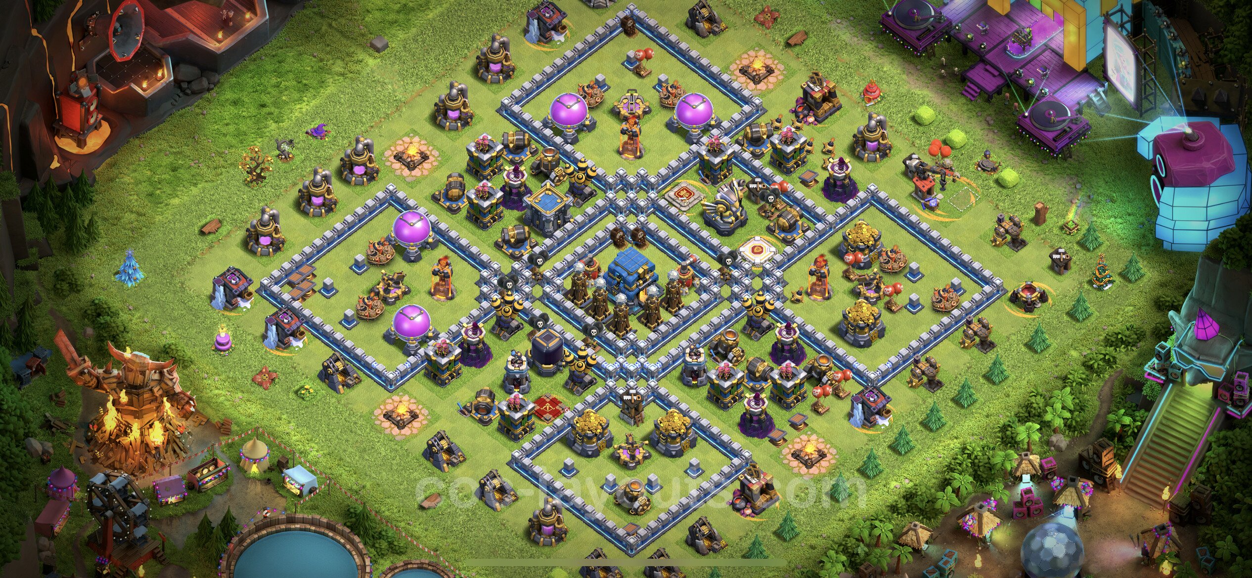 Best Base TH12 with Link Anti Everything - Town Hall Level 12 Base Copy - (...