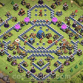 TH12 Anti 2 Stars Base Plan with Link, Anti Everything, Copy Town Hall 12 Base Design 2023, #100
