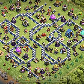 Full Upgrade TH12 Base Plan with Link, Copy Town Hall 12 Max Levels Design 2024, #112