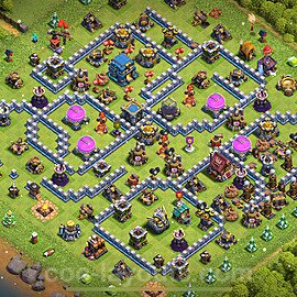 Full Upgrade TH12 Base Plan with Link, Anti 3 Stars, Copy Town Hall 12 Max Levels Design 2025, #117