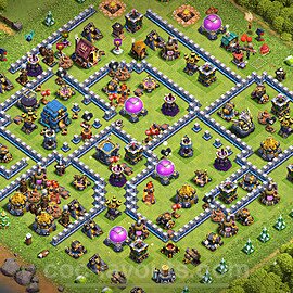 Diseño de aldea Anti 3 Estrellas Ayuntamiento 12 Copiar - COC TH12 Perfecta Distribucion 2025 + Enlace - #120