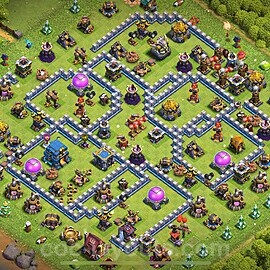 Die Anti 3 Sterne Base RH12 + Link, Anti Alles 2025 - COC Rathaus 12 Kopieren Base - #123