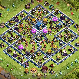 Die Anti 2 Sterne Base RH12 + Link, Hybrid 2025 - COC Rathaus 12 Kopieren Base - #126