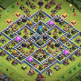 TH12 Anti 3 Stars Base Plan with Link, Copy Town Hall 12 Base Design 2025, #129