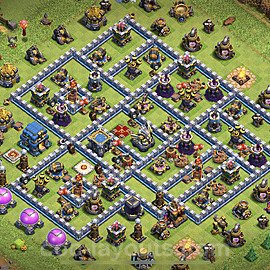 TH12 Trophy Base Plan with Link, Anti Everything, Copy Town Hall 12 Base Design, #13