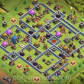TH12 Anti 3 Stars Base Plan with Link, Copy Town Hall 12 Base Design 2024, #133