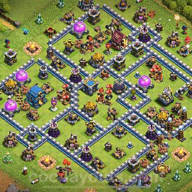 Diseño de aldea Anti 3 Estrellas Ayuntamiento 12 Copiar - COC TH12 Perfecta Distribucion 2025 + Enlace - #133