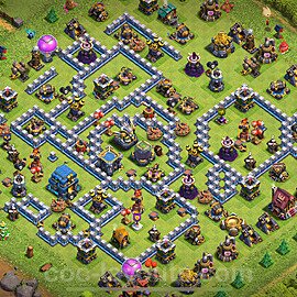 Full Upgrade TH12 Base Plan with Link, Hybrid, Copy Town Hall 12 Max Levels Design 2025, #136