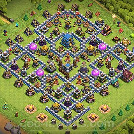 Anti Everything TH12 Base Plan with Link, Hybrid, Copy Town Hall 12 Design 2025, #138