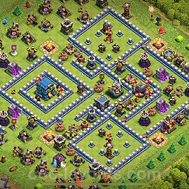 TH12 Trophy Base Plan with Link, Copy Town Hall 12 Base Design 2025, #143