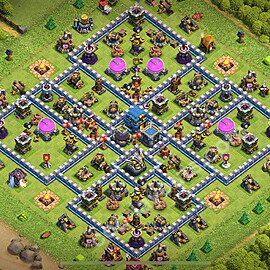 Top Anti 2 Etoiles Base HDV 12 + Lien (Link), Hybride 2026 - Hôtel de Ville 12 Défense Base Copier - #144