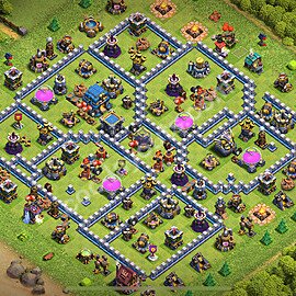 Die Anti 3 Sterne Base RH12 + Link 2026 - COC Rathaus 12 Kopieren Base - #145