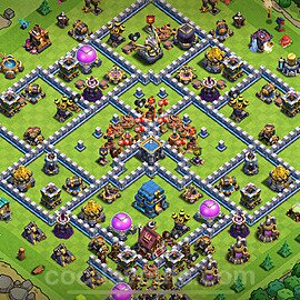TH12 Trophy Base Plan with Link, Legend League, Anti Everything, Copy Town Hall 12 Base Design 2025, #146