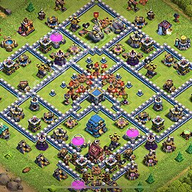 TH12 Trophy Base Plan with Link, Legend League, Anti Everything, Copy Town Hall 12 Base Design 2026, #146