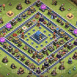 Top TH12 Unbeatable Anti Loot Base Plan with Link, Legend League, Copy Town Hall 12 Base Design, #18