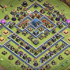 TH12 Anti 2 Stars Base Plan with Link, Anti Everything, Copy Town Hall 12 Base Design, #19