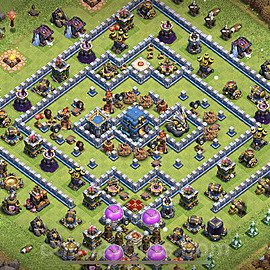 TH12 Anti 2 Stars Base Plan with Link, Anti Everything, Copy Town Hall 12 Base Design 2021, #20