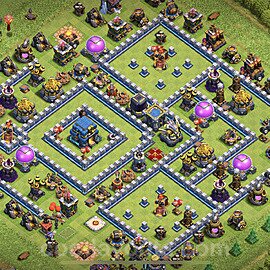 TH12 Anti 2 Stars Base Plan with Link, Legend League, Copy Town Hall 12 Base Design, #23