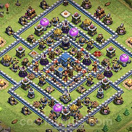 Anti Everything TH12 Base Plan with Link, Hybrid, Copy Town Hall 12 Design 2021, #28