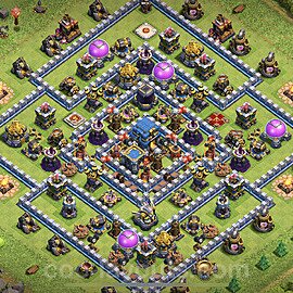 Die Anti Alles Base RH12 + Link, Hybrid - COC Rathaus 12 Kopieren Base - #28