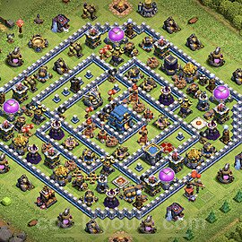 TH12 Trophy Base Plan with Link, Anti Everything, Hybrid, Copy Town Hall 12 Base Design 2021, #31