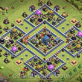 TH12 Anti 2 Stars Base Plan with Link, Legend League, Copy Town Hall 12 Base Design 2021, #34